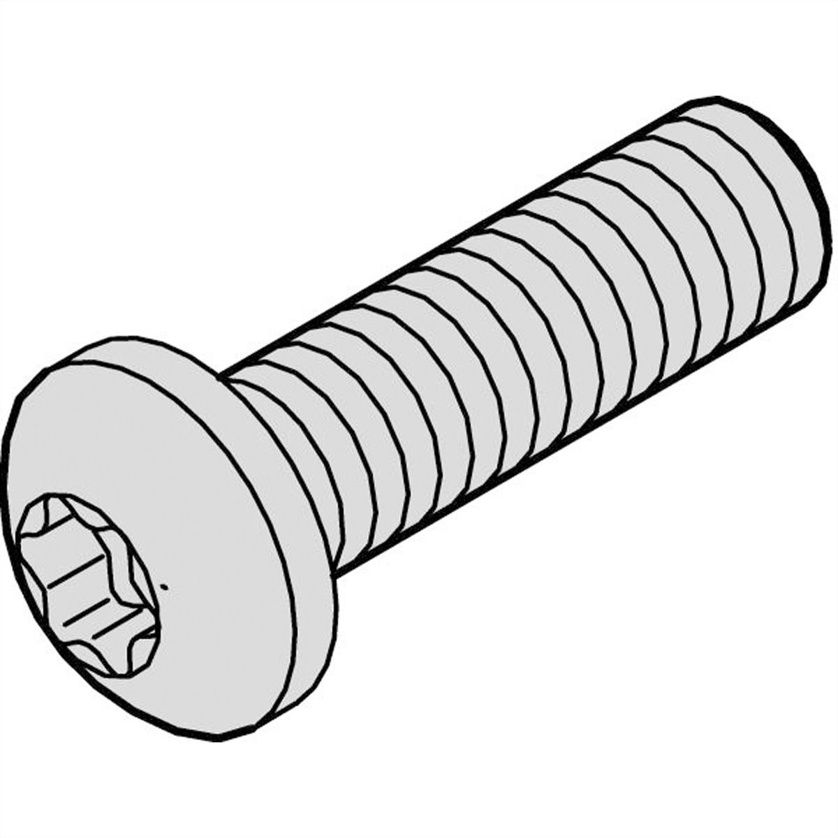 Vis à tête fraisée de SCHROFF, surélevée, Torx M2.5 x 8 mm, nickelée, 100 pièces