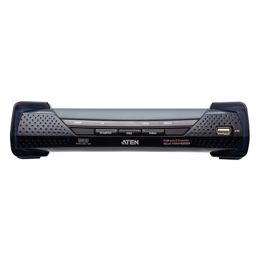 ATEN KE6920R Récepteur KVM 2K DVI-D Dual Link sur IP avec double SFP
