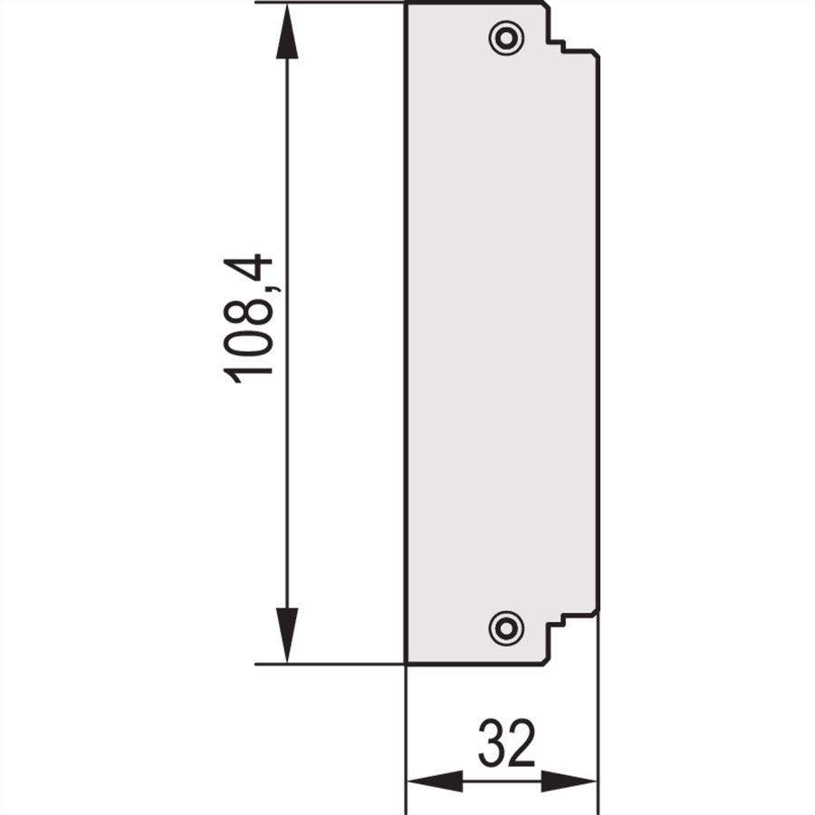 Unité enfichable SCHROFF HF, panneau arrière, sans découpe, 3 U, 7 CV