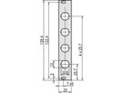 SCHROFF Face avant, non blindée, découpe pour connecteurs coaxiaux, 2,5 mm, alu, face avant anodisée, face arrière conductrice