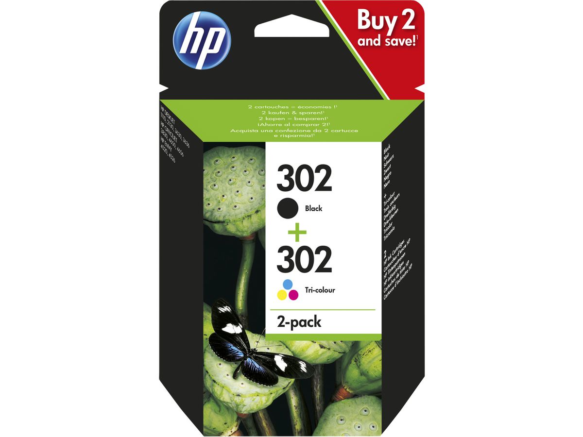 HP 302 Combo 2-Pack
