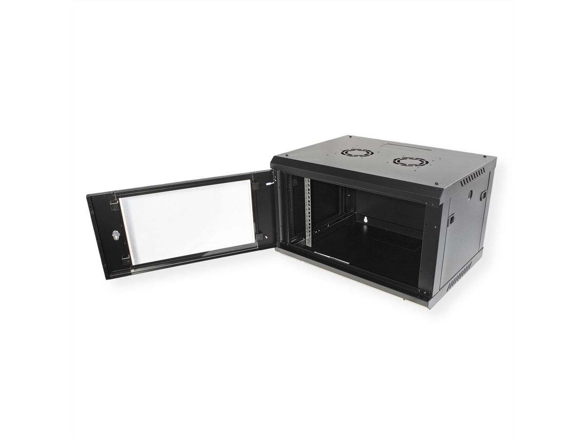 ROLINE 19" Boîtier mural Basic Plus 6U, 600x450 LxP noir