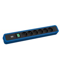 BACHMANN PRIMO 2 6xUTE 1xinterrupteur 2,0m CEE7/7 RAL5010