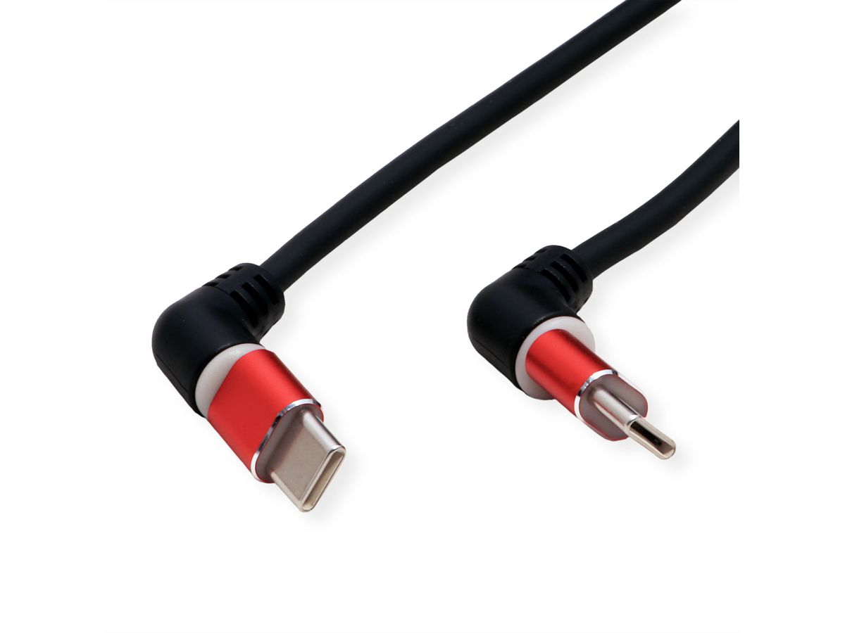 ROLINE Câble USB 2.0, C-C, M/M, rotation à 360°, rouge/noir, 2 m