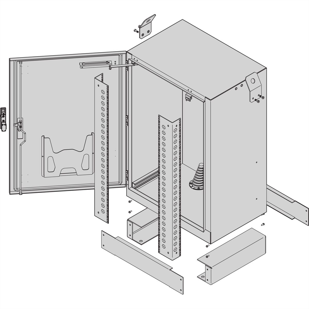 SCHROFF Outdoor Comline FTTX Cabinet With Single Access, 600H 800W 600D