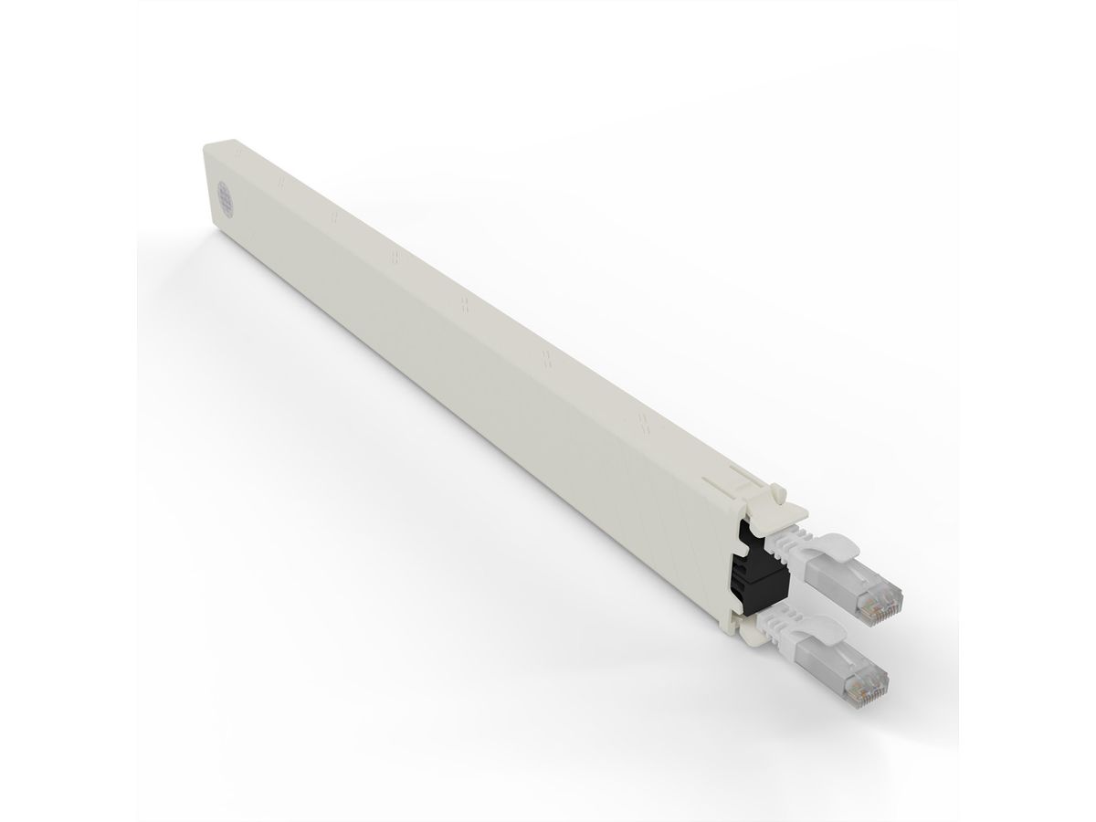 patchbox.one Cassette 8RU UTP blanc Cat.6a 0,8 m