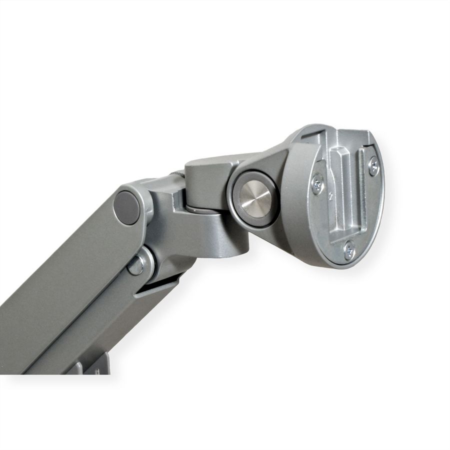 ROLINE Support double LCD, fixation sur bureau, vérin à gaz, 5 articulations, 17-23", jusqu'à 2x 9 kg, argent