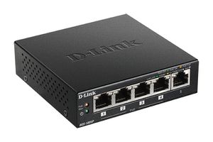 D-Link DGS-1005P commutateur réseau Non-géré L2 Gigabit Ethernet (10/100/1000) Connexion Ethernet, supportant l'alimentation via ce port (PoE) Noir