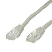 Cordon VALUE Cat.6 (Classe E) UTP confectionné, gris, 0,5 m
