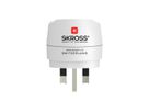 SKROSS Adaptateur de voyage Europe vers Royaume-Uni, pour appareils à 2 et 3 pôles