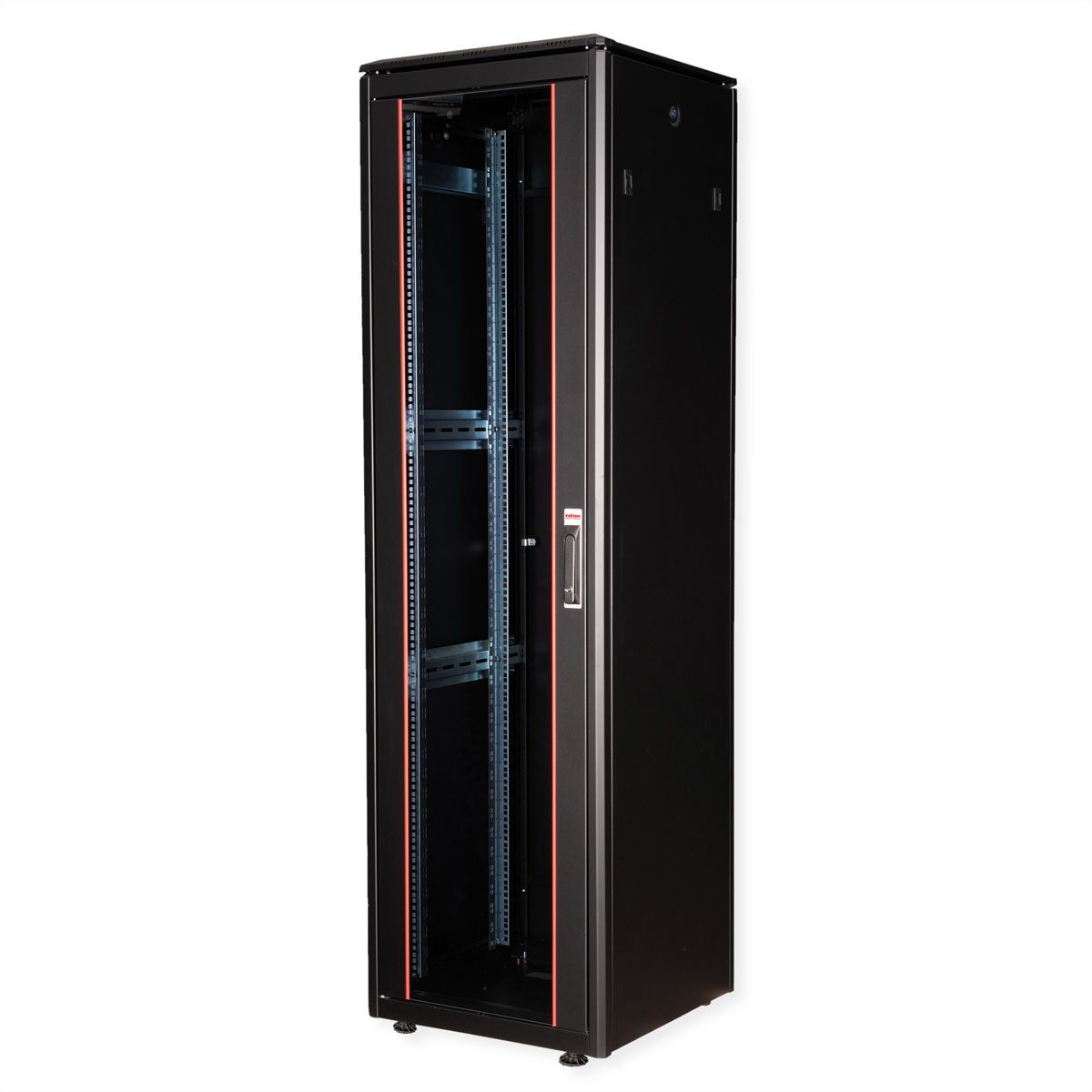ROLINE 19" Baie réseau Pro 47U, 600x600 LxP Porte verre noir