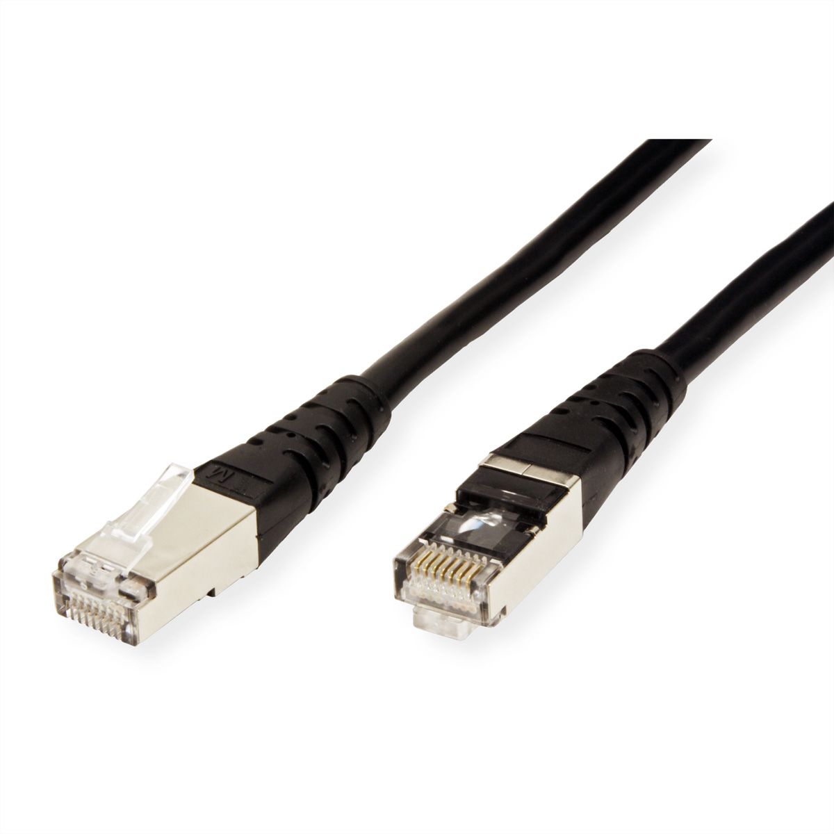Cordon ROLINE Cat.6 (Classe E) S/FTP (PiMF), noir, 10 m