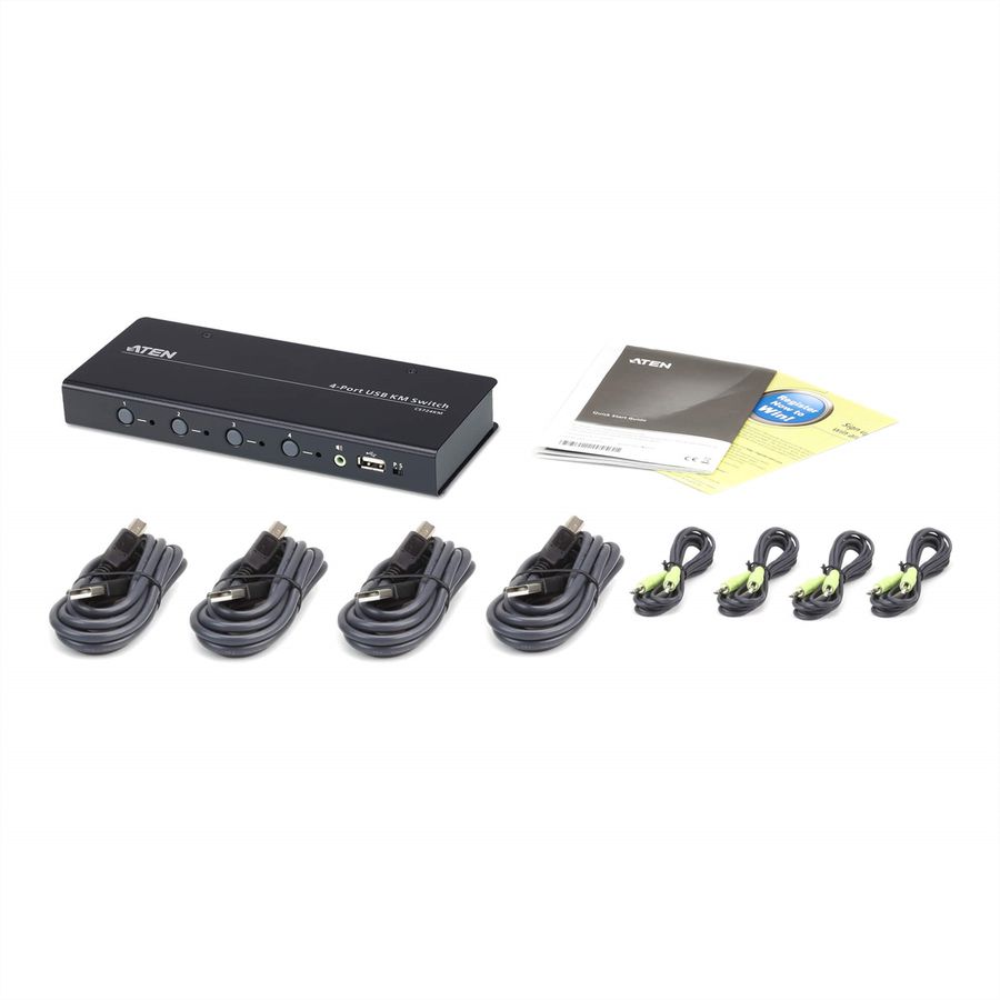 ATEN CS724KM Commutateur KM sans limite USB à 4 ports