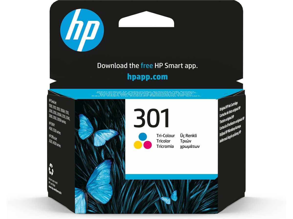HP 301 Tri-color Ink Cartridge cartouche d'encre Original cyan, magenta, Jaune