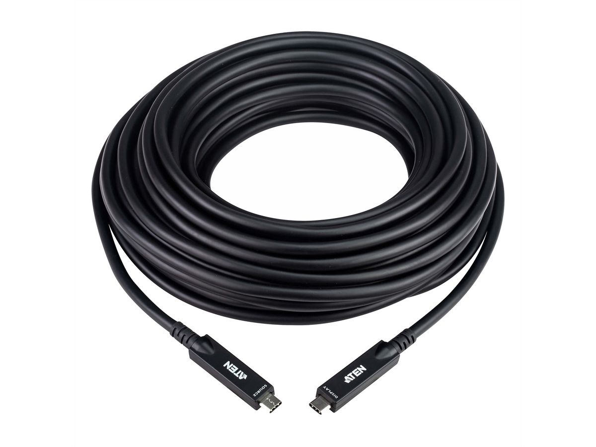 ATEN UE3415F Câble optique actif USB-C Ultra HD, noir, 15 m
