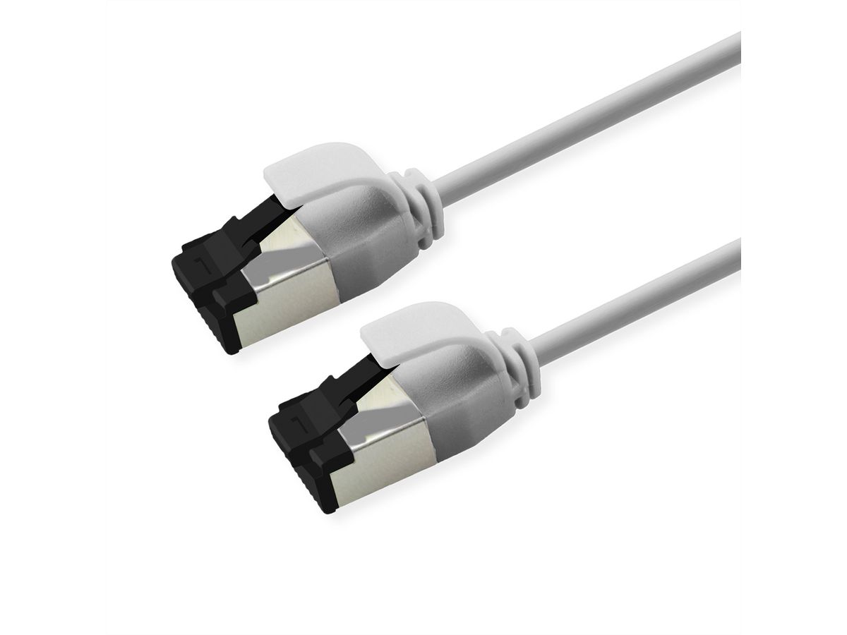 ROLINE Cordon Cat.8 (Classe I) U/FTP, Slim, fils tressés, LSOH, gris, 0,5 m