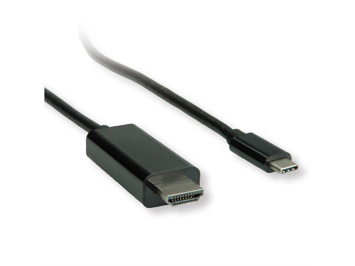 ROLINE Câble adaptateur type C - HDMI, M/M, 3 m