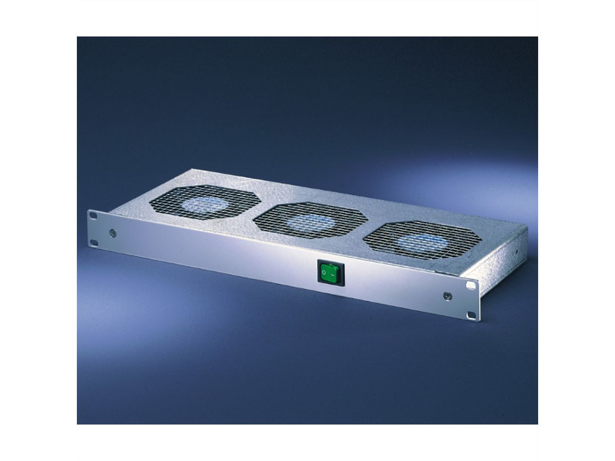 Unité de ventilation SCHROFF 19", 1 U, avec interrupteur frontal, 6 ventilateurs, 24 VDC