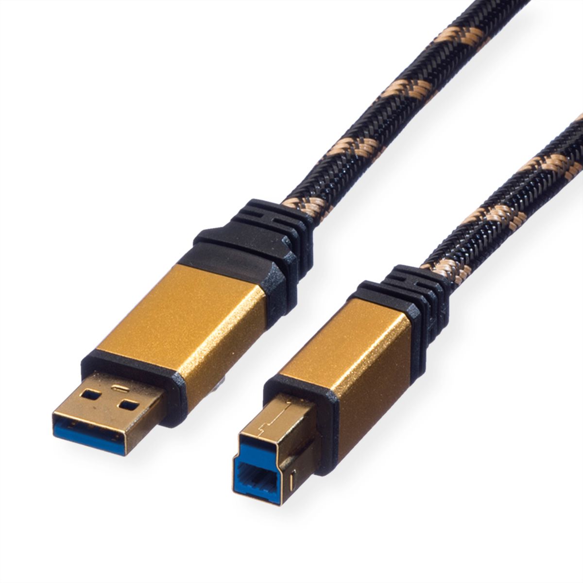 ROLINE GOLD Câble USB 3.2 Gen 1, type A - B, M/M, 0,8 m