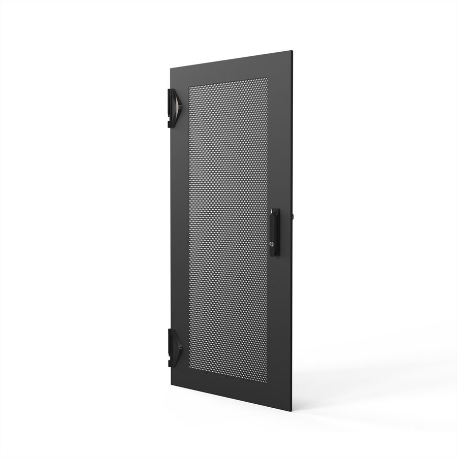 SCHROFF Porte 1400H 600L perforée IP20 fermeture 3 points RAL7021