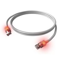 Cordon EasyLan DualBoot® LED Cat.6A (Classe EA) S/FTP, LSOH, gris, 1,5 m