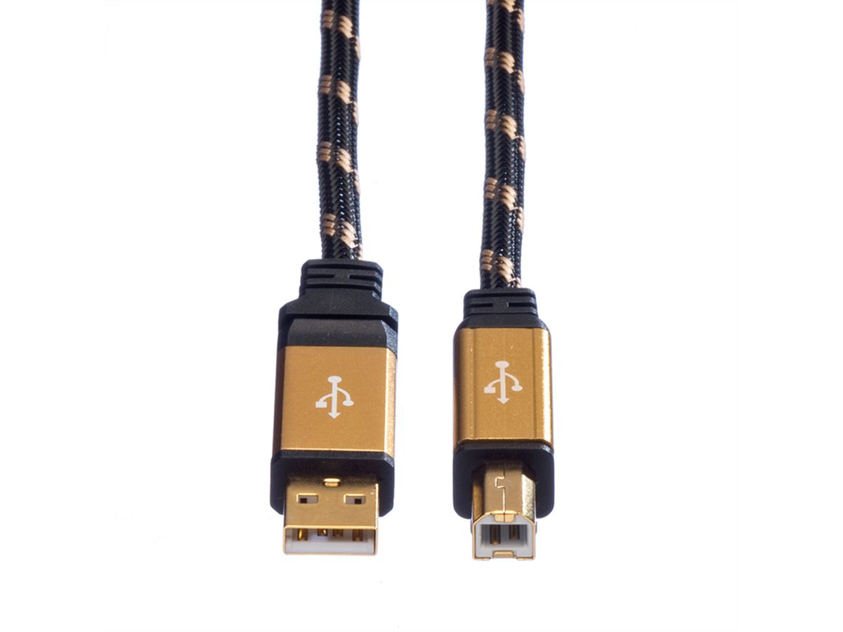 ROLINE GOLD Câble USB 2.0, type A-B, 1,8 m
