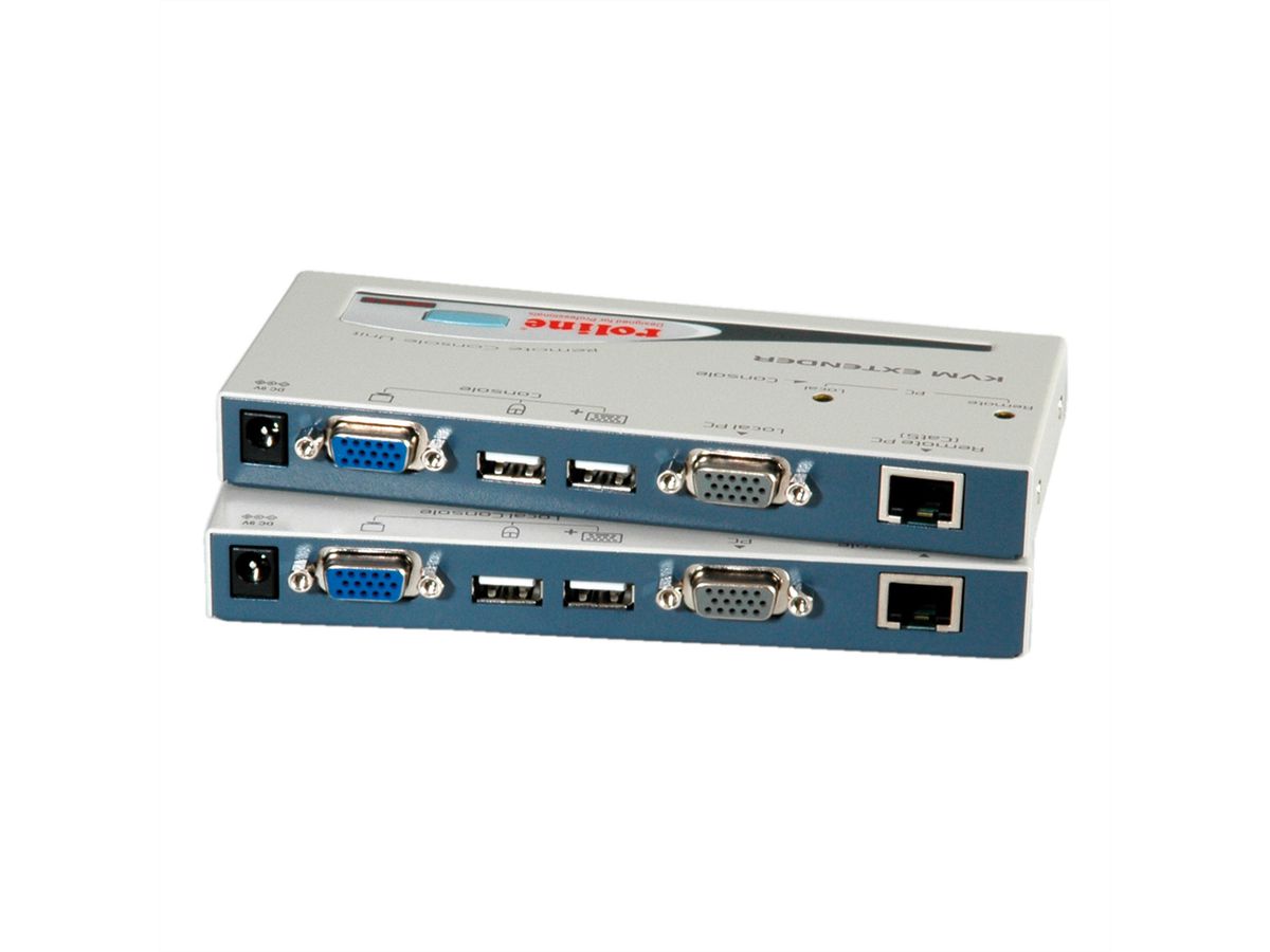 ROLINE Prolongateur Smart KVM via RJ-45, VGA, USB