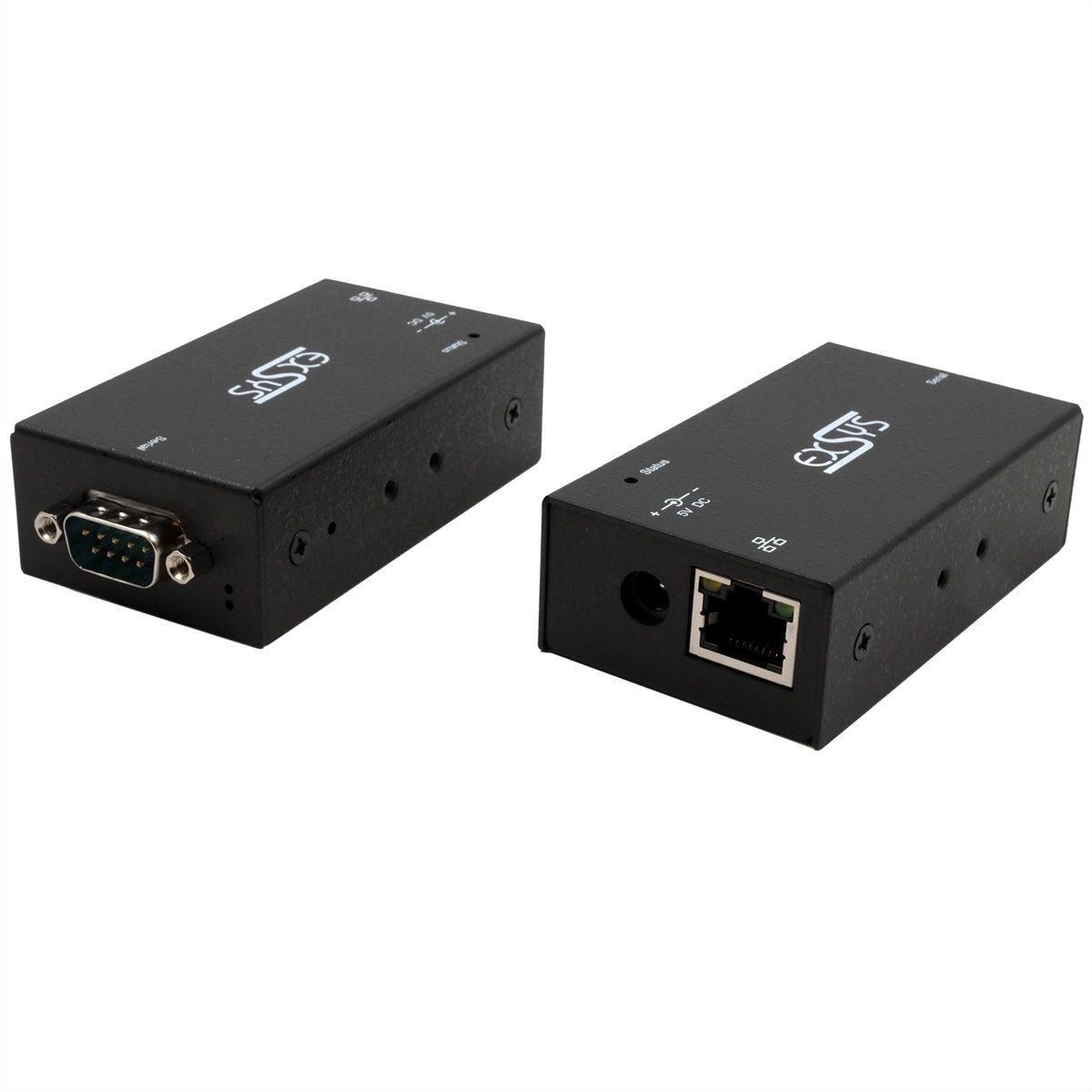 EXSYS EX-6111-2PoE Ethernet PoE vers 1 x port RS-232, Adaptateur secteur 5V/4A