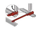SCHROFF Accessoire pour rail de guidage, plastique, 160 mm, 2 mm de largeur de rainure, rouge, 10 pièces, pour montage de connecteur DIN