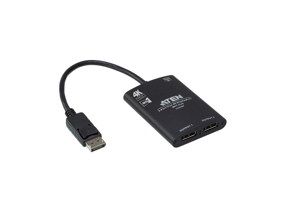 ATEN VS192DP Splitter DisplayPort 4K à 2 ports avec hub MST