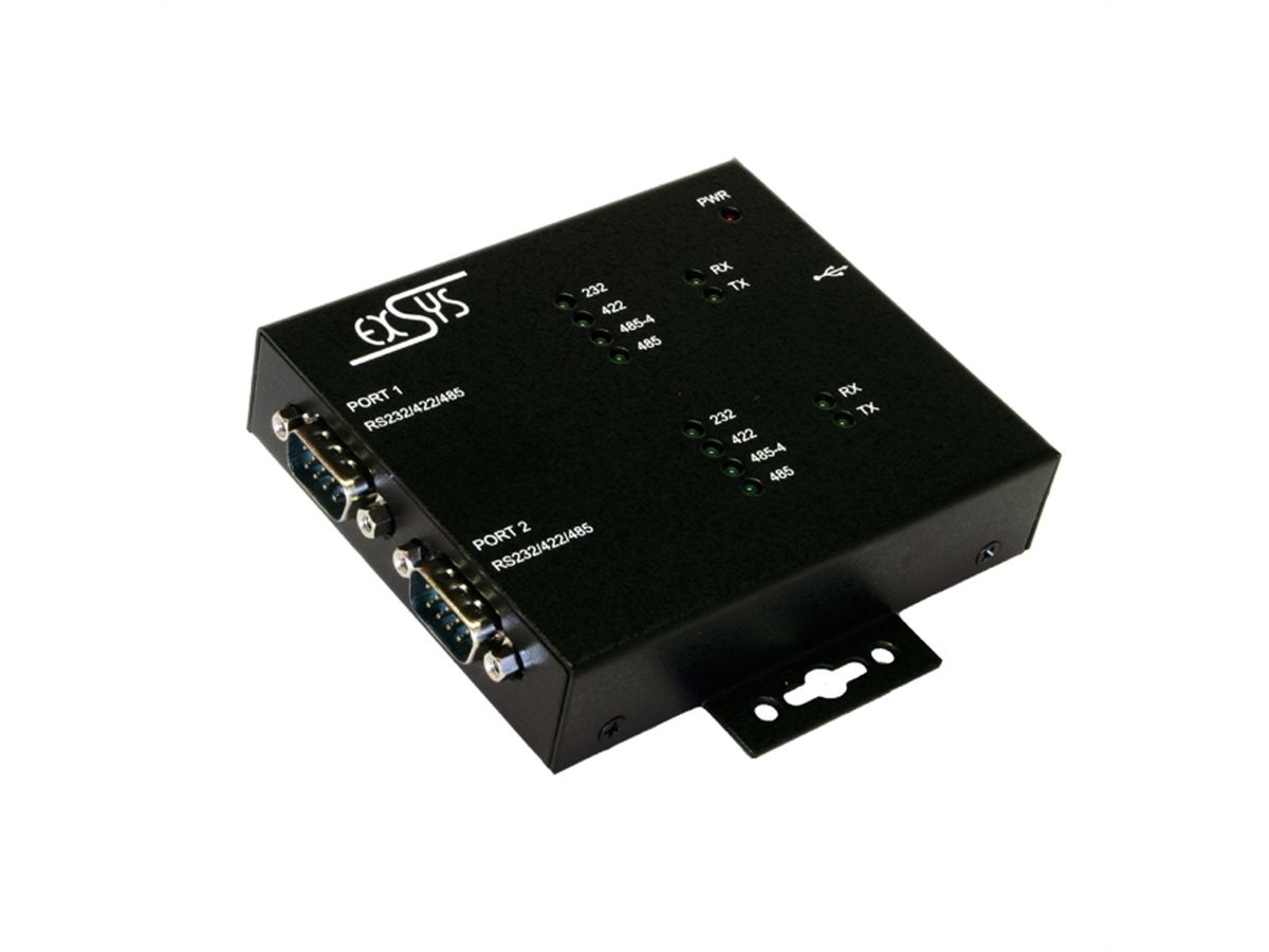 EXSYS EX-1333VIS USB 2.0 vers 2x série RS-232/422/485 , Protection contre les surtensions & isolation optique