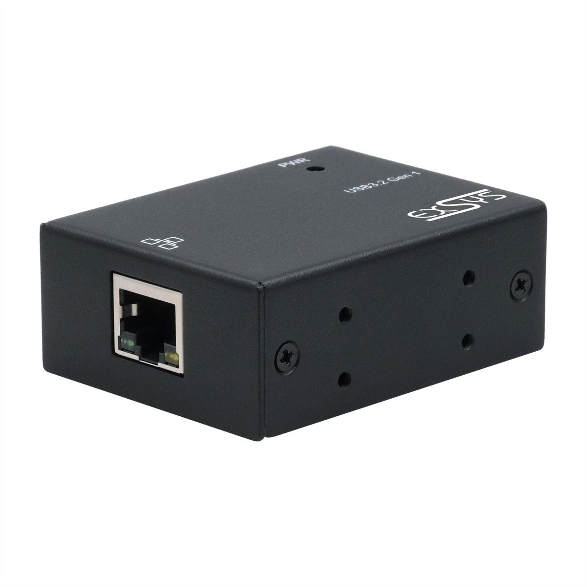 EXSYS EX-13021HMV USB 3.2 type B vers Ethernet 1 Gigabit, kit rail DIN inclus