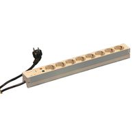Bâti de prises SCHROFF, 2P+T ALLEMAND, 8 prises, 19", avec protection contre les transitoires