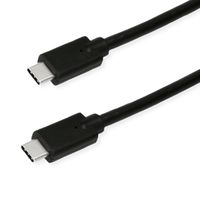 ROLINE GREEN Câble USB 3.2 Gen 2x2, C-C, M/M, 4K UHD-1, 20Gbit/s, Emark, 100W, noir, 0,5 m
