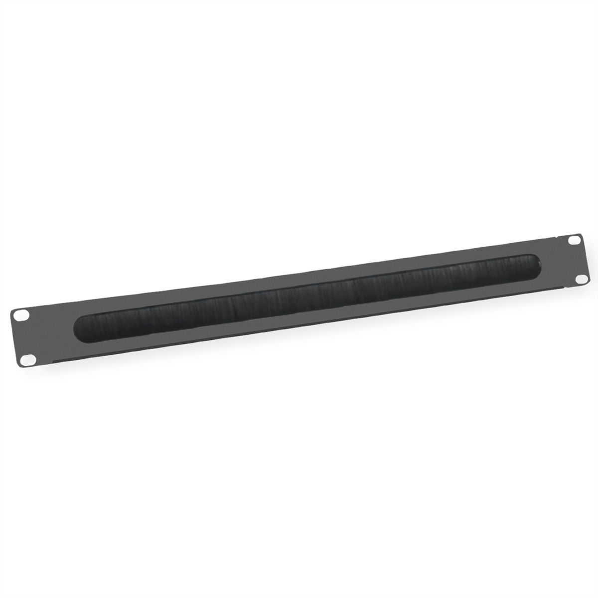 VALUE Passe-câbles 19" de 1U avec brosse, noir