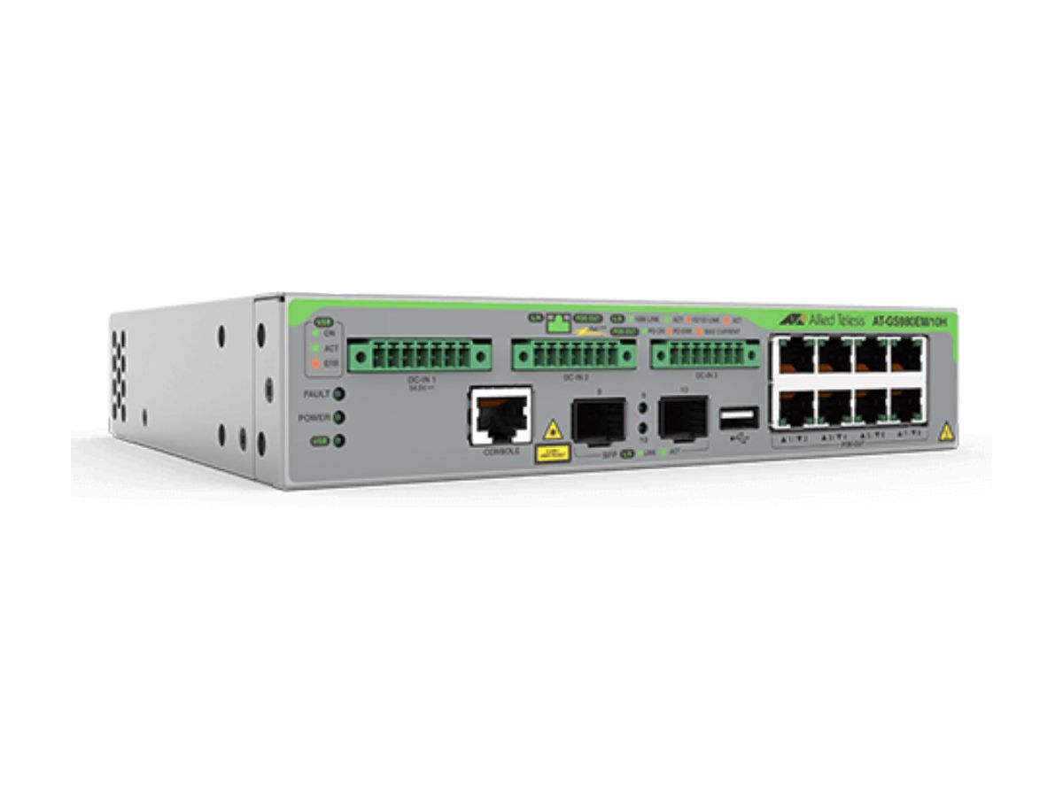 Allied Telesis AT-GS980EM/10H Géré L3 Gigabit Ethernet (10/100/1000) Connexion Ethernet, supportant l'alimentation via ce port (PoE) 1U Gris