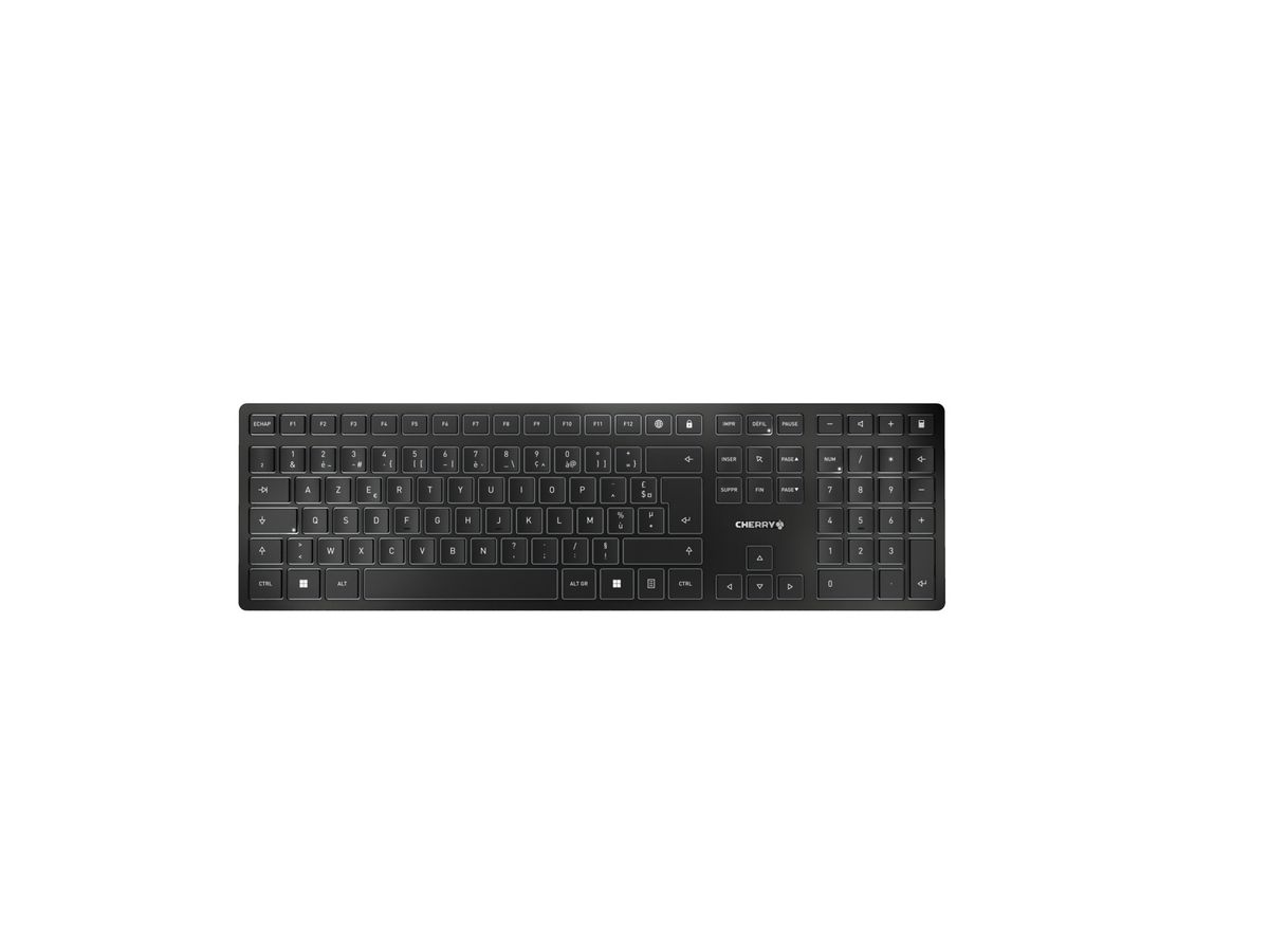 CHERRY KW 9100 SLIM clavier RF sans fil + Bluetooth, noir