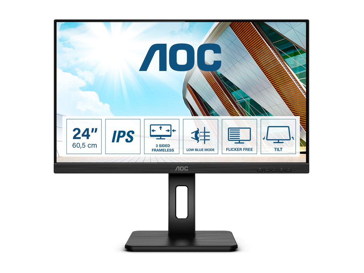 AOC P2 Q24P2Q LED display 60,5 cm (23.8") 2560 x 1440 pixels Quad HD Noir