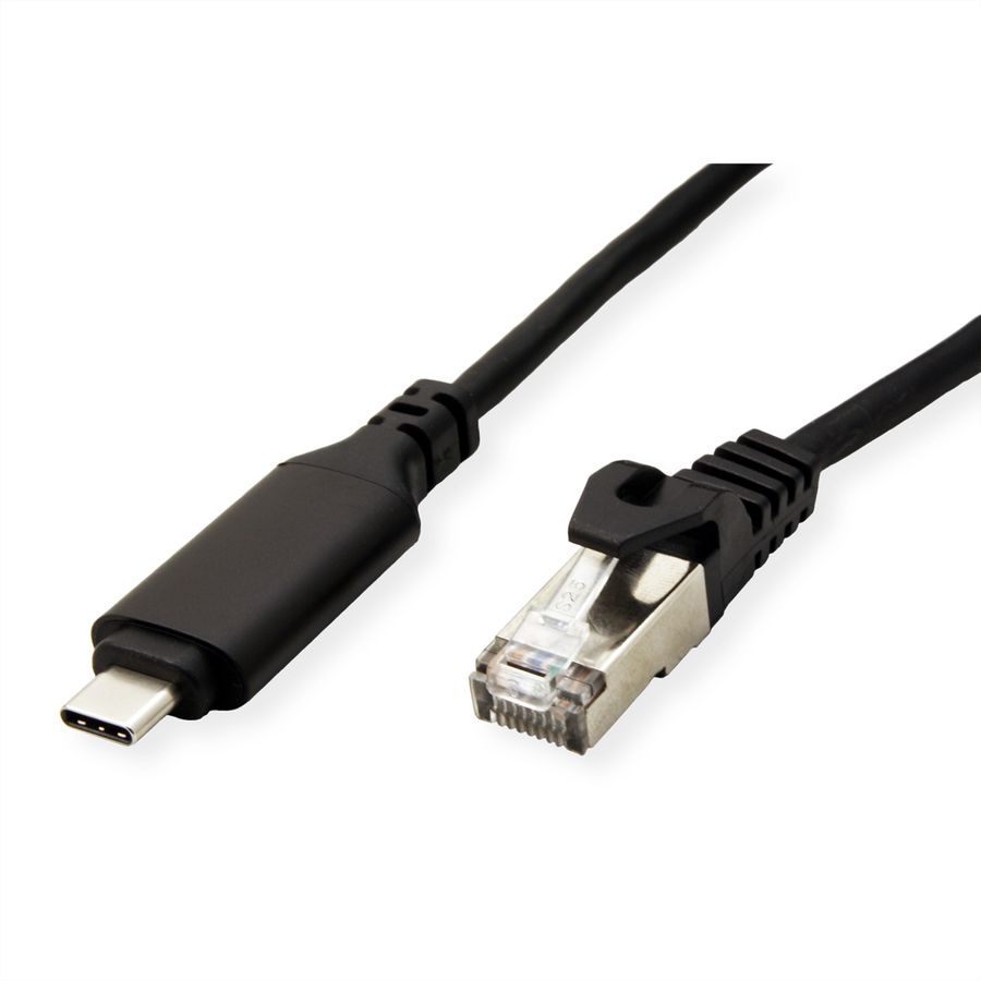 ROLINE Câble convertisseur USB-C - Gigabit Ethernet, noir, 5 m