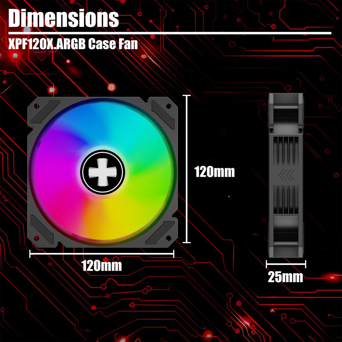 XILENCE Performance X  XF083, Ventilateur LED ARGB 120 mm