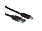 ROLINE RM Câble USB 3.2 Gen 1, A-C, M/M, noir, 0,5 m