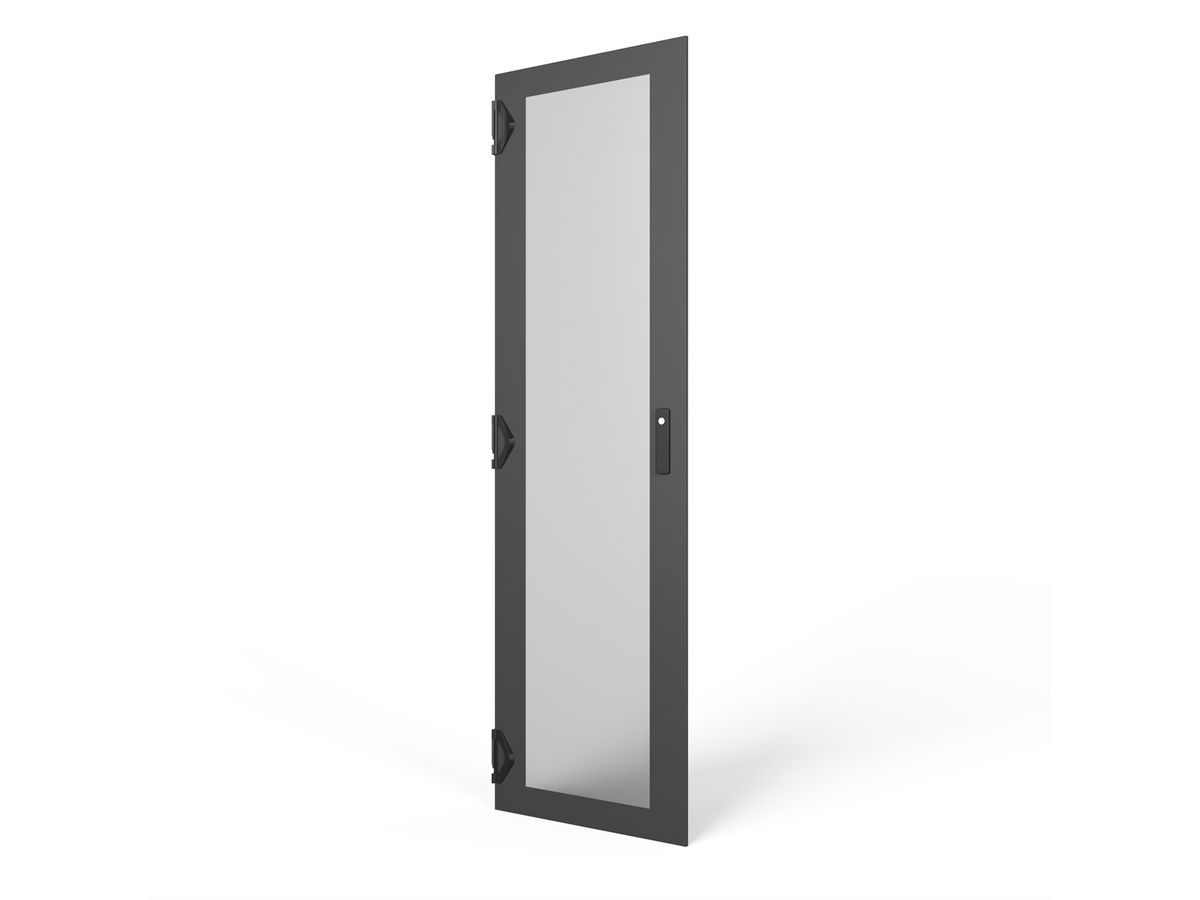 SCHROFF Porte 1800H 800L verre IP20 fermeture 1 point RAL7021