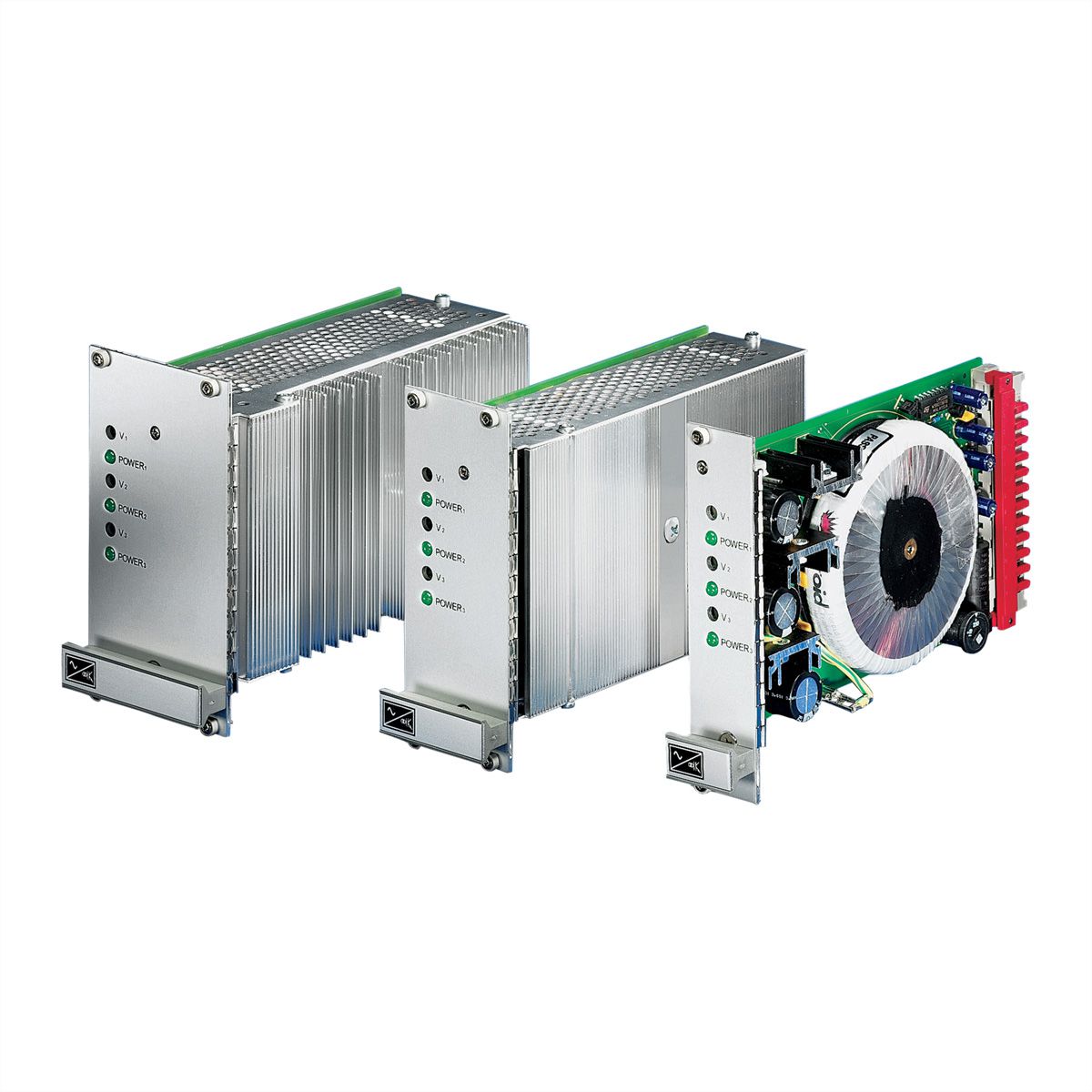 Alimentation, régulateur linéaire AC/DC 19" SCHROFF PSU, triple PSM 312