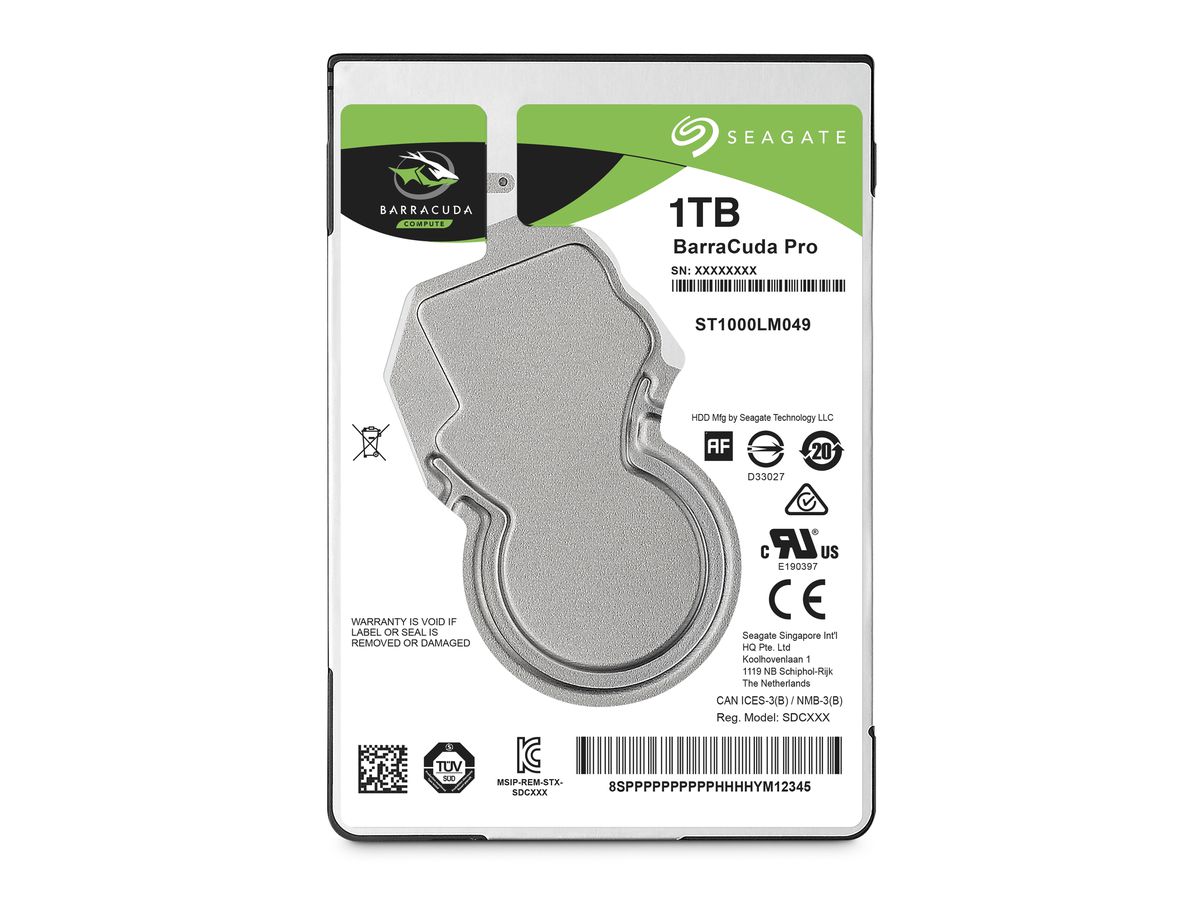 Seagate Barracuda Pro disque dur 1 To 7200 tr/min 128 Mo 2.5" Série ATA III