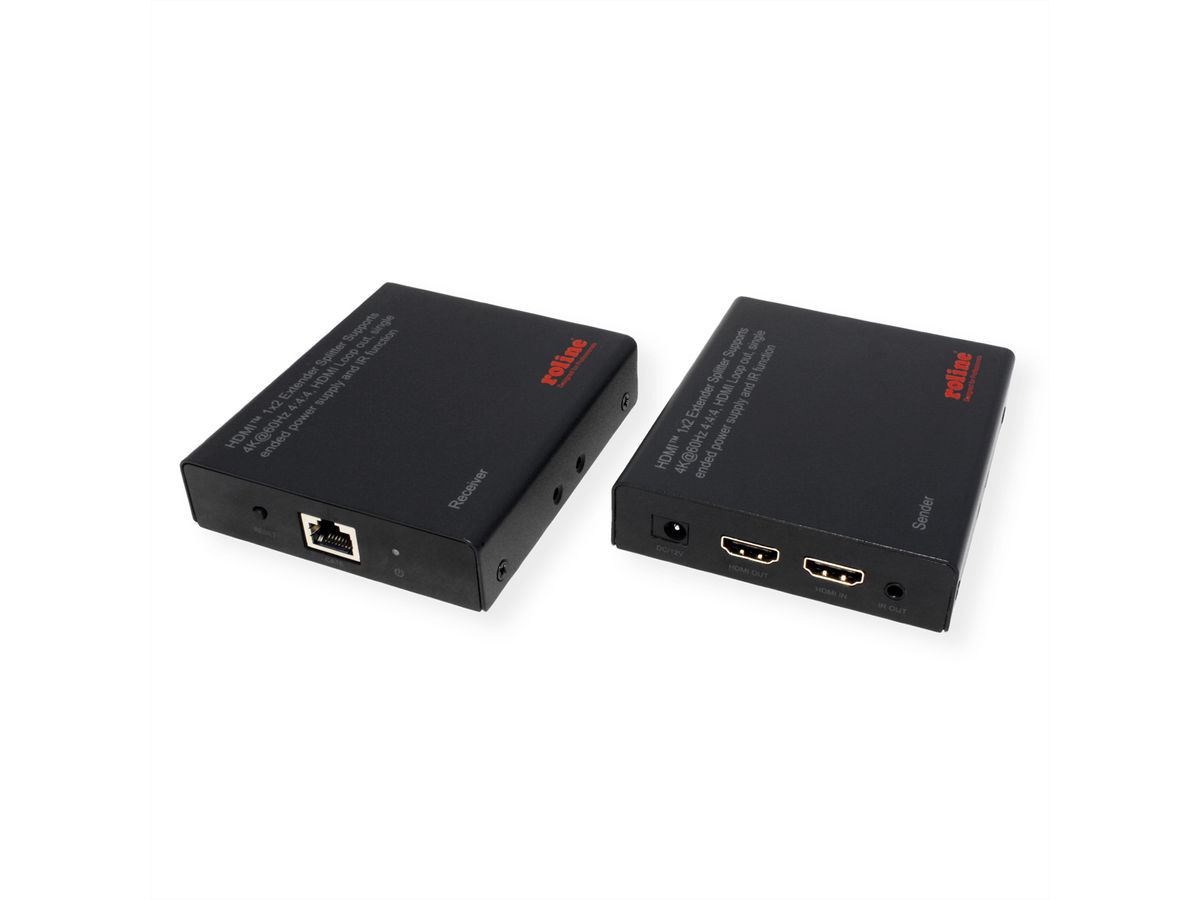 ROLINE Prolongateur/Splitter HDMI, 1x2 via Cat.6A, 70m, 4K60Hz