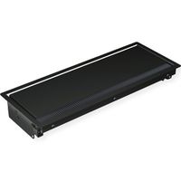 BACHMANN CONI Cadre large 4 ports, RAL9005 laqué noir