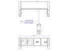 BACHMANN DESK2 2xUTE 1xUSB C 30W 0,2m GST18 INOX
