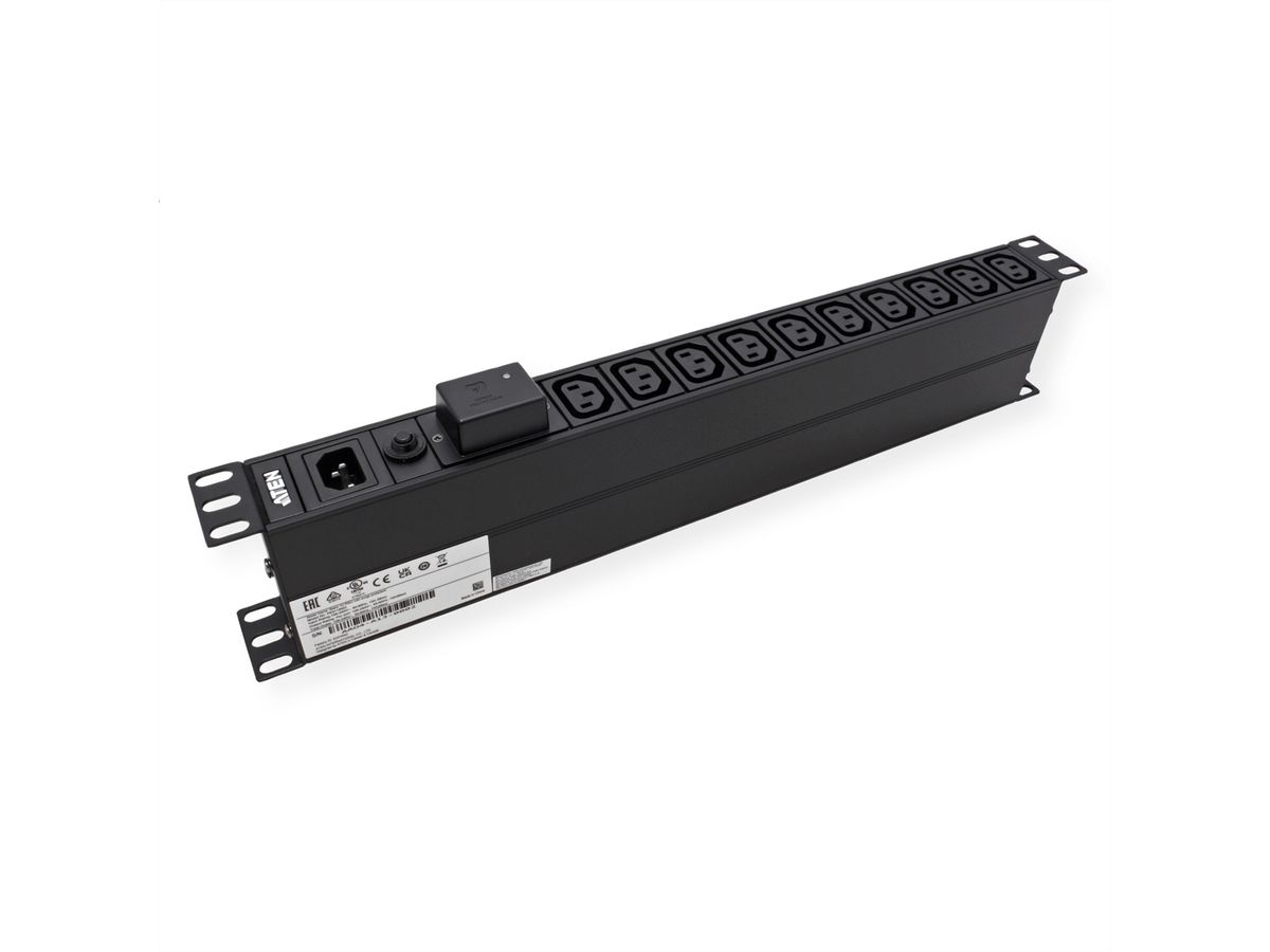 ATEN PE0118SG PDU de base 1U 10A avec protection contre les surtensions, 18 ports