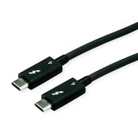 ROLINE Câble Thunderbolt™ 4 USB type C, M/M, 8K UHD-2, 40Gbit/s, 100W, actif, noir, 1,5 m