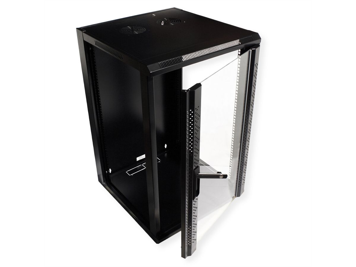 VALUE Armoire murale 18 UH (HxLxP) 910x570x600mm, noir